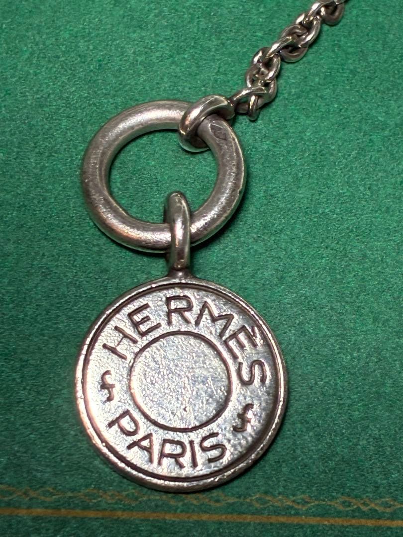 HERMES シルバー チェーンネックレス