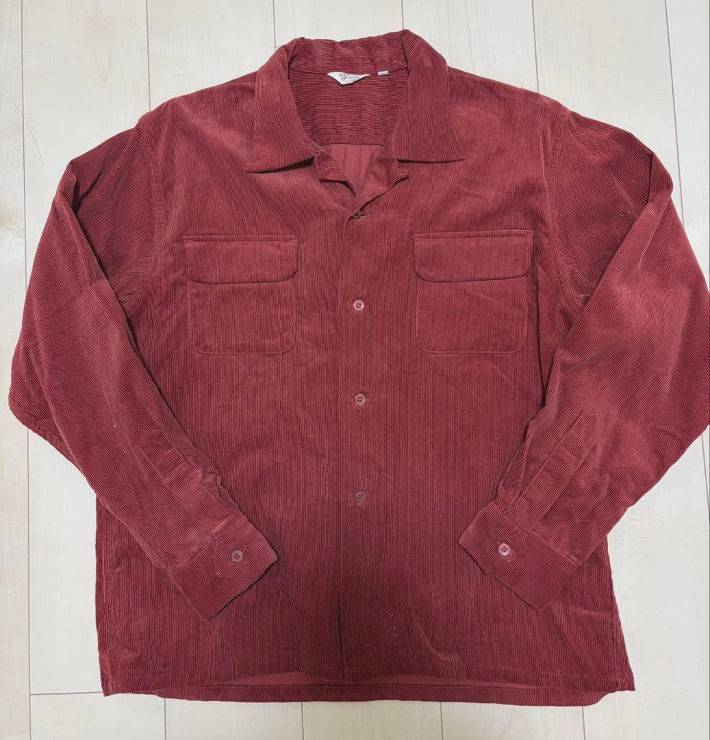 G&F Co. - CORDUROY SHIRT BURGUNDY 16ハーフ