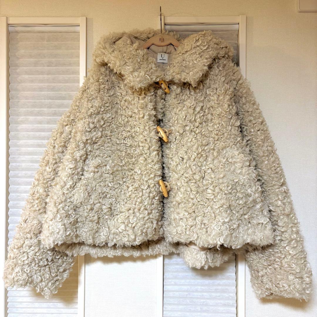 【美品】U by Spick&Span フェイクファー ダッフルコート