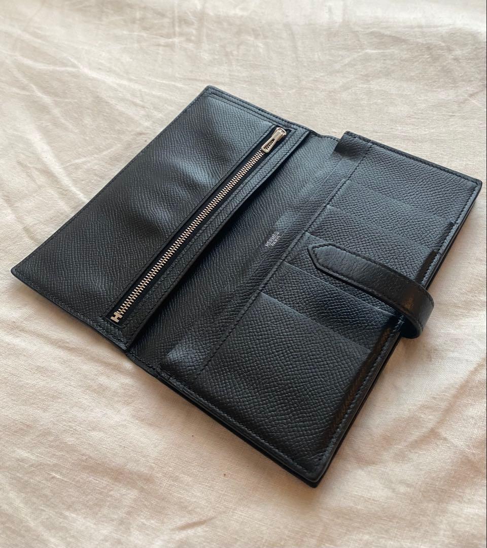 【超人気】HERMES エルメス　べアンスフレ　ヴォーエプソン ブラック