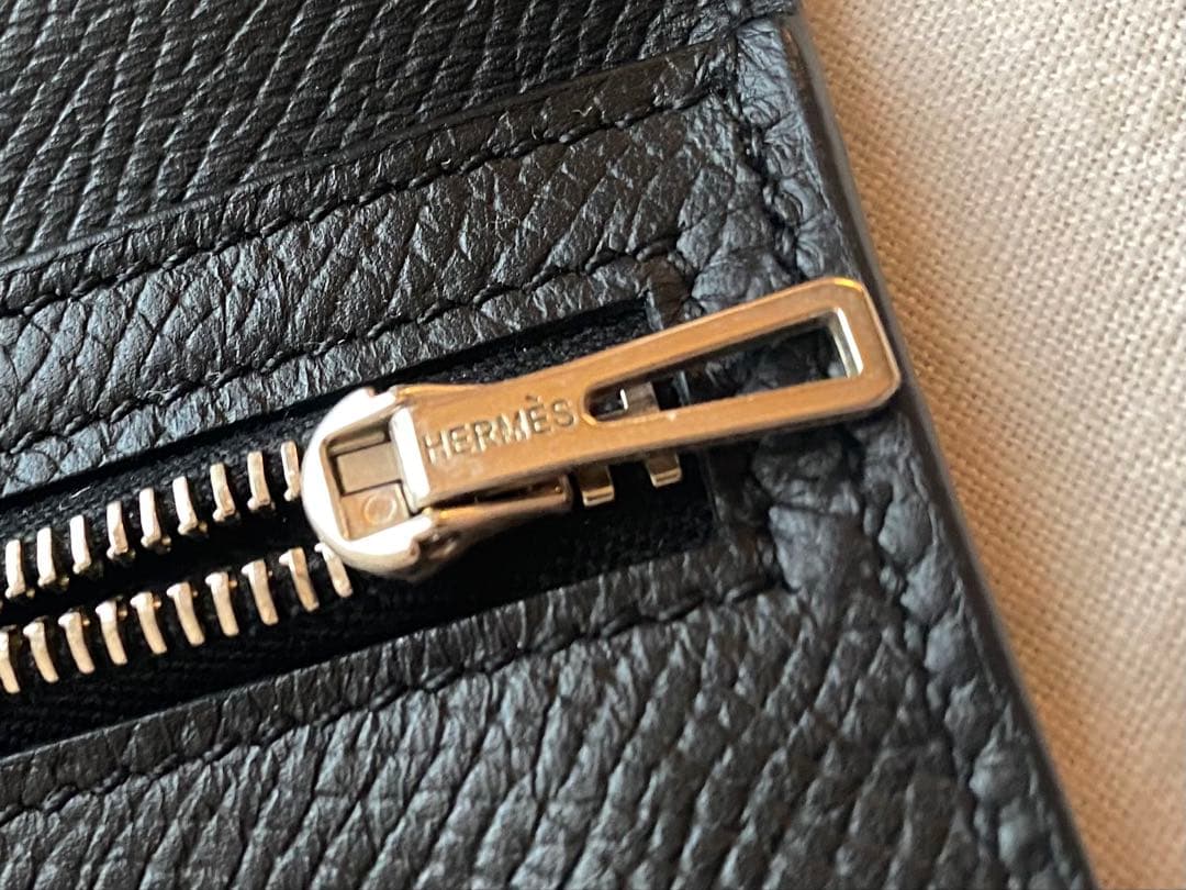 【超人気】HERMES エルメス　べアンスフレ　ヴォーエプソン ブラック