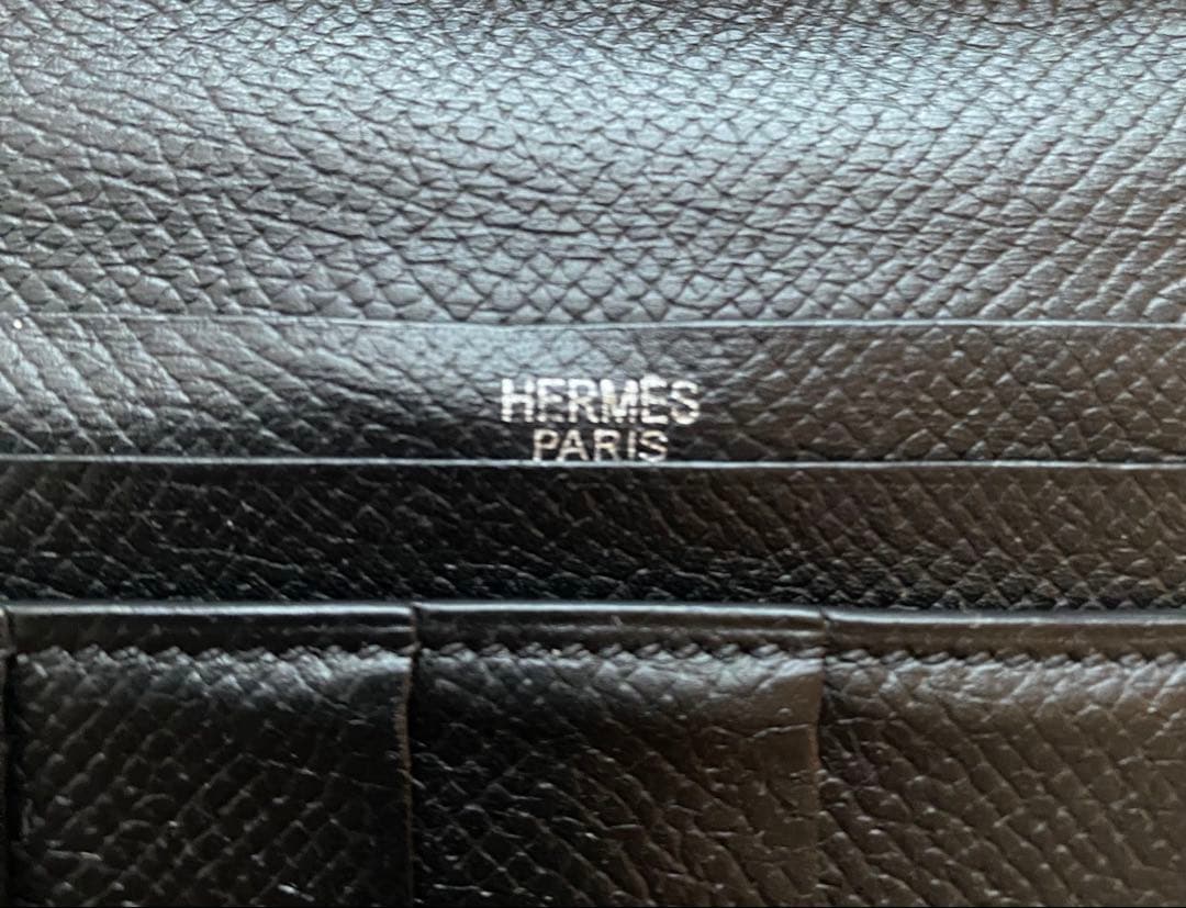 【超人気】HERMES エルメス　べアンスフレ　ヴォーエプソン ブラック