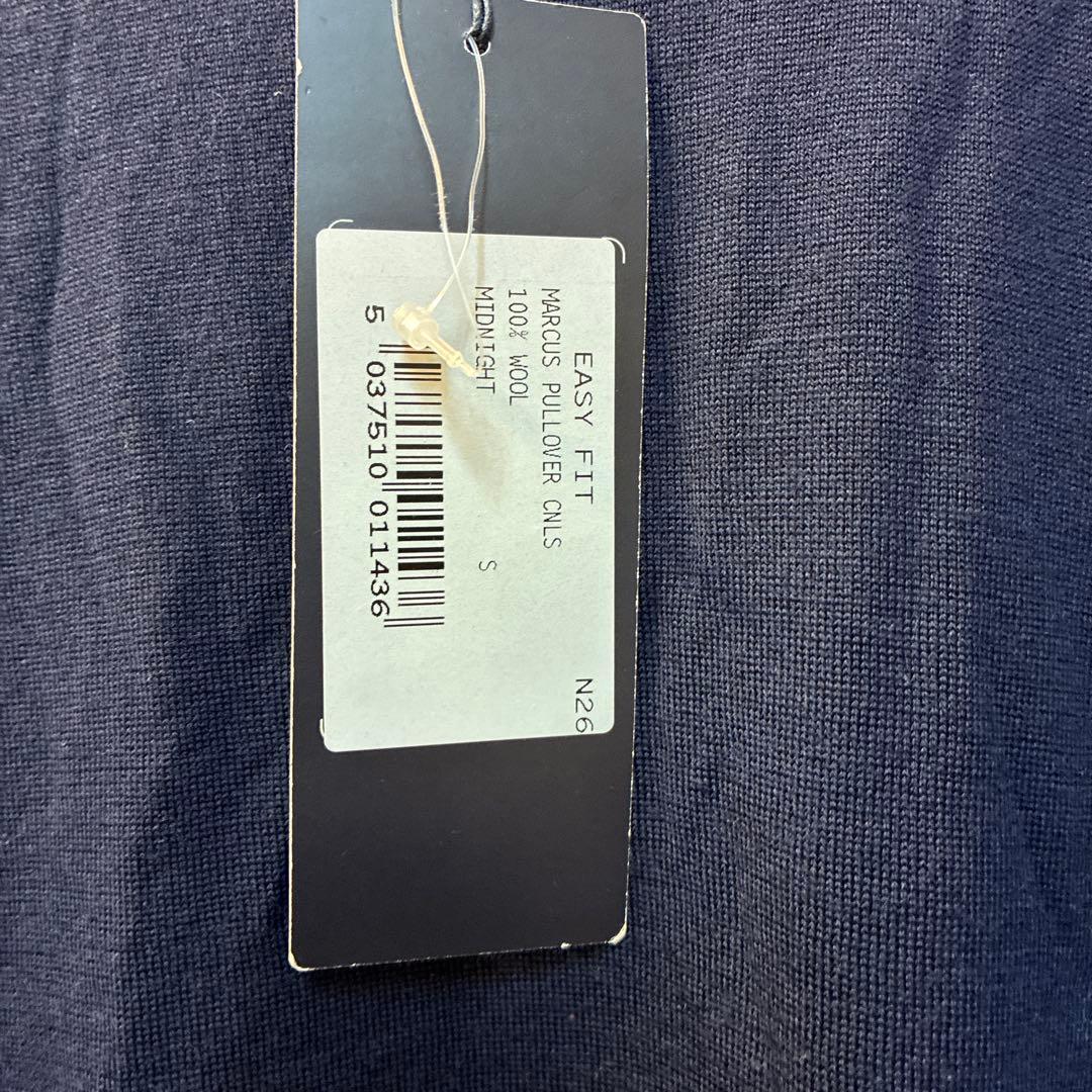 新品未使用　ジョンスメドレー　ウール　MARCUS　サイズS　紺色