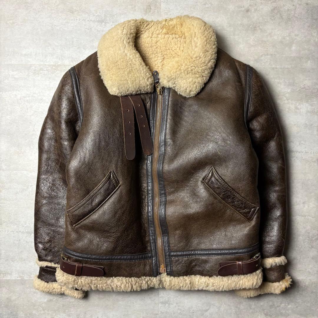 80s 90s USA製 ゴールデンベア B-3 リアルムートンジャケット