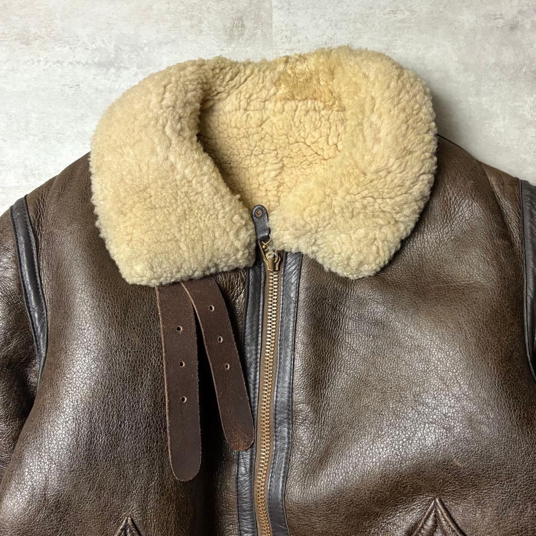 80s 90s USA製 ゴールデンベア B-3 リアルムートンジャケット