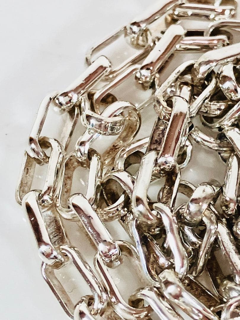 【リピ割価格】GUCCI レクタングル チェーン ネックレス SV925