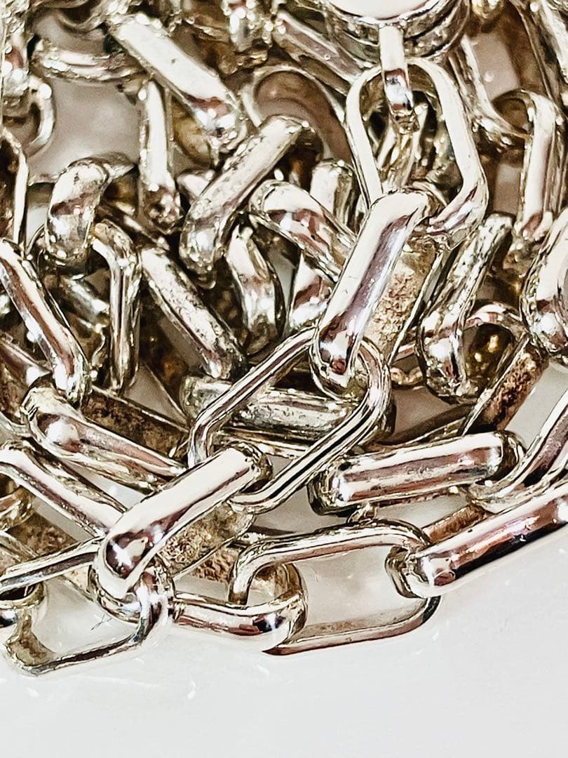 【リピ割価格】GUCCI レクタングル チェーン ネックレス SV925