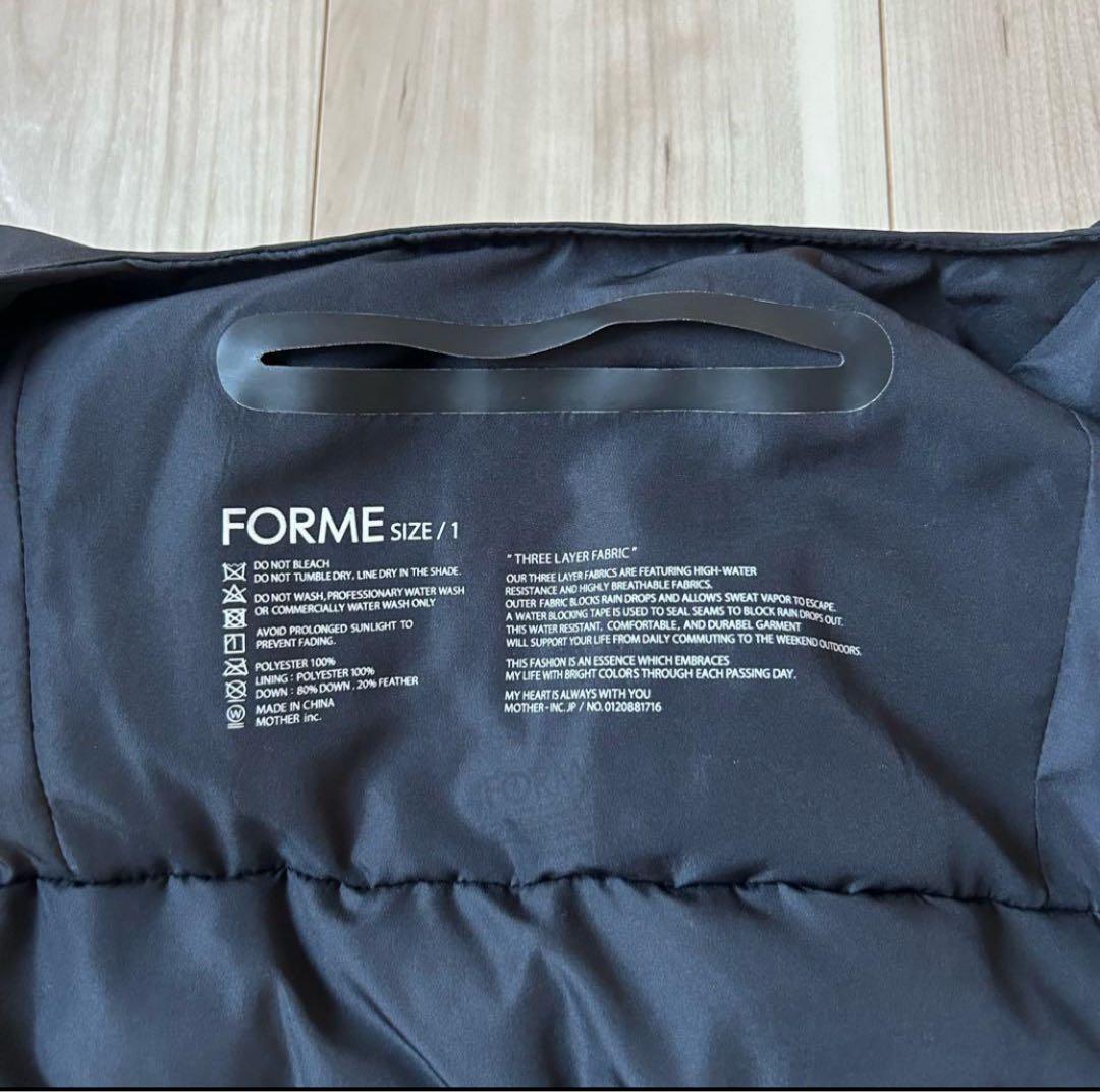 【Mily】　美品＊東原亜希 FORME ノーカラー ロングダウンコート