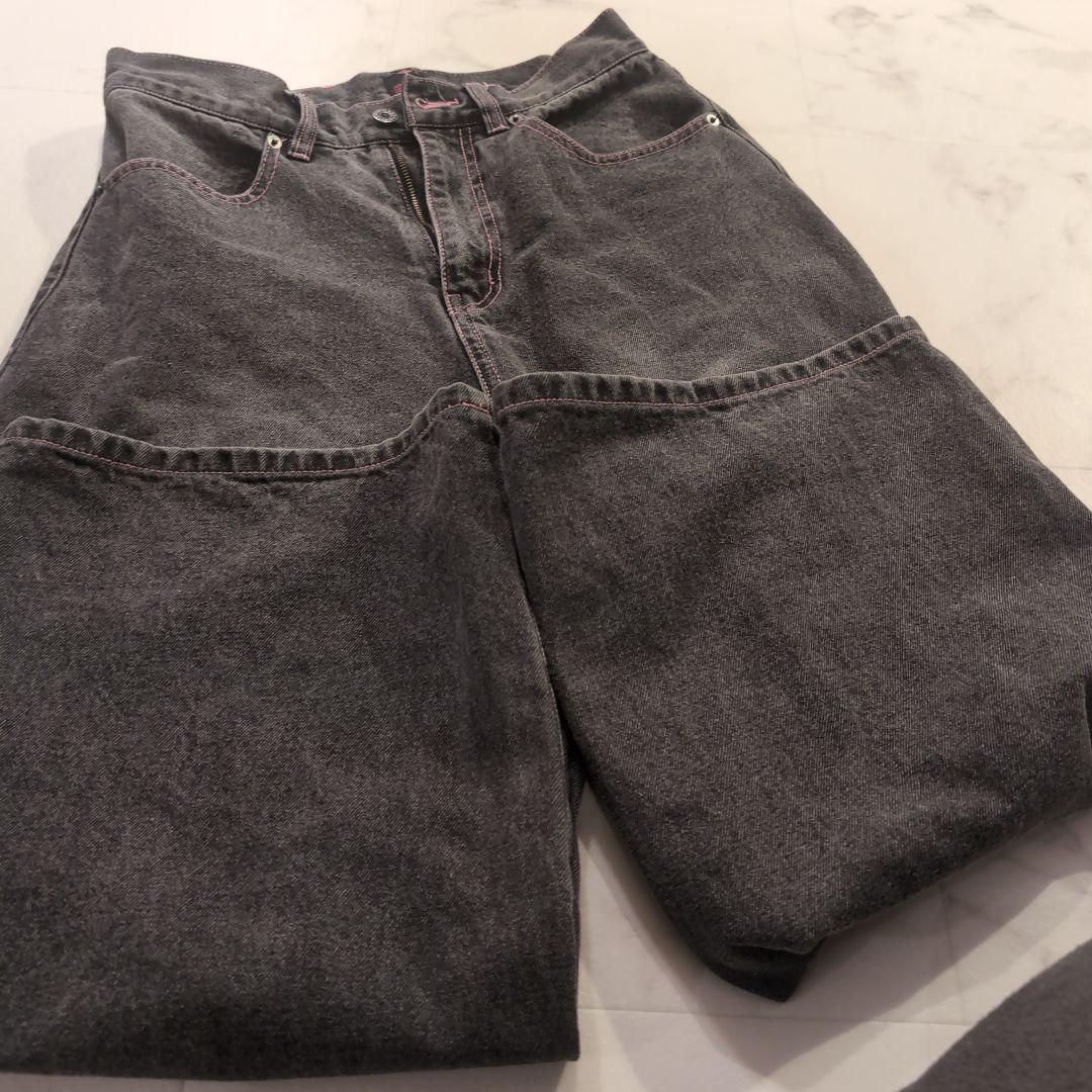 極美品【9090 girl】Logo Buggy Denim Pants S