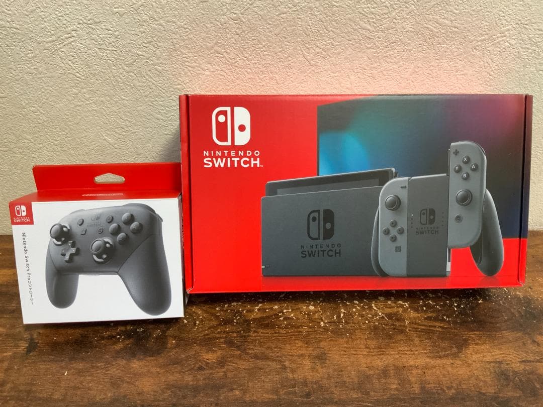 Nintendo Switch　本体　グレー バッテリー強化版　純正プロコン付き