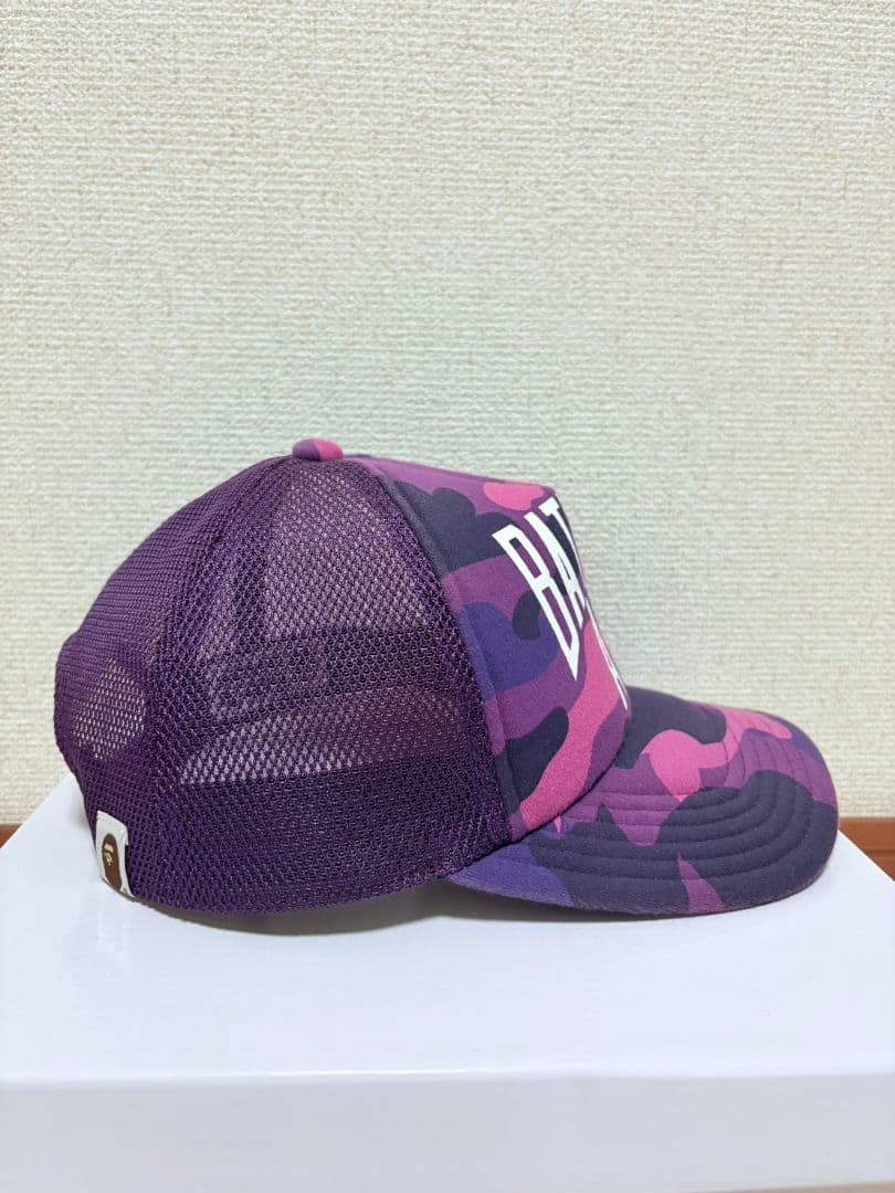 A・BATHING APE 紫迷彩 キャップ
