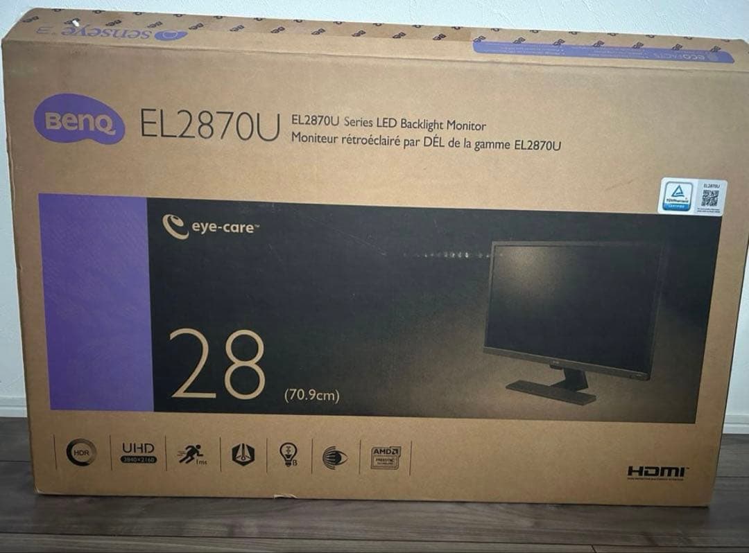 【新品級】 BenQ EL2870U 27.9インチ 4Kモニター