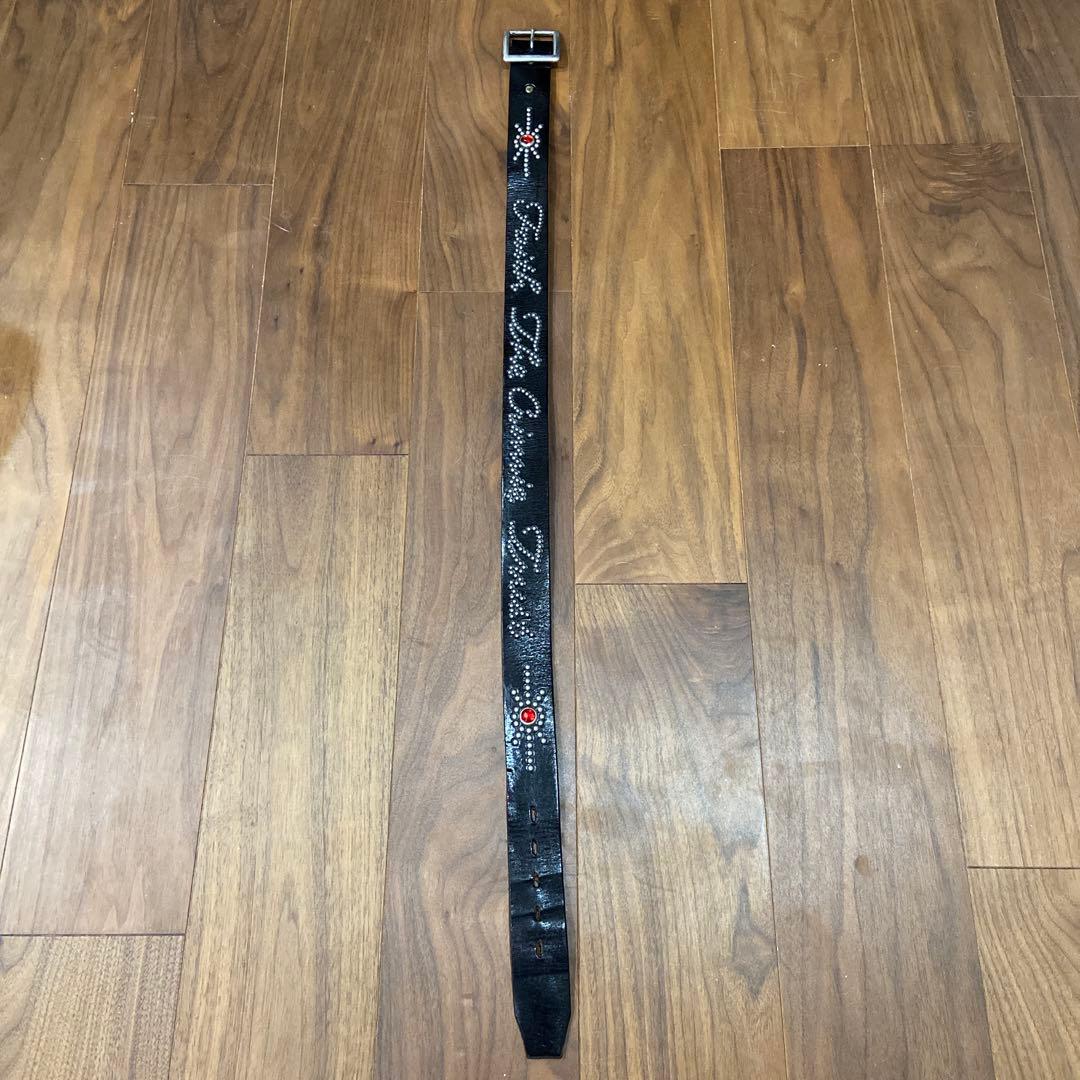 CRIMIE別注 HTCレザースタッズベルト レッドストーン 34inch