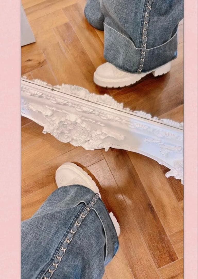 ヴァクトーVaquitaux Jboyチェーン付きデニムパンツyourinサイズ