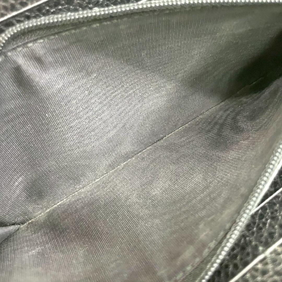 GUCCI　グッチ　インターロッキング　ラウンドファスナー　長財布　ブラック