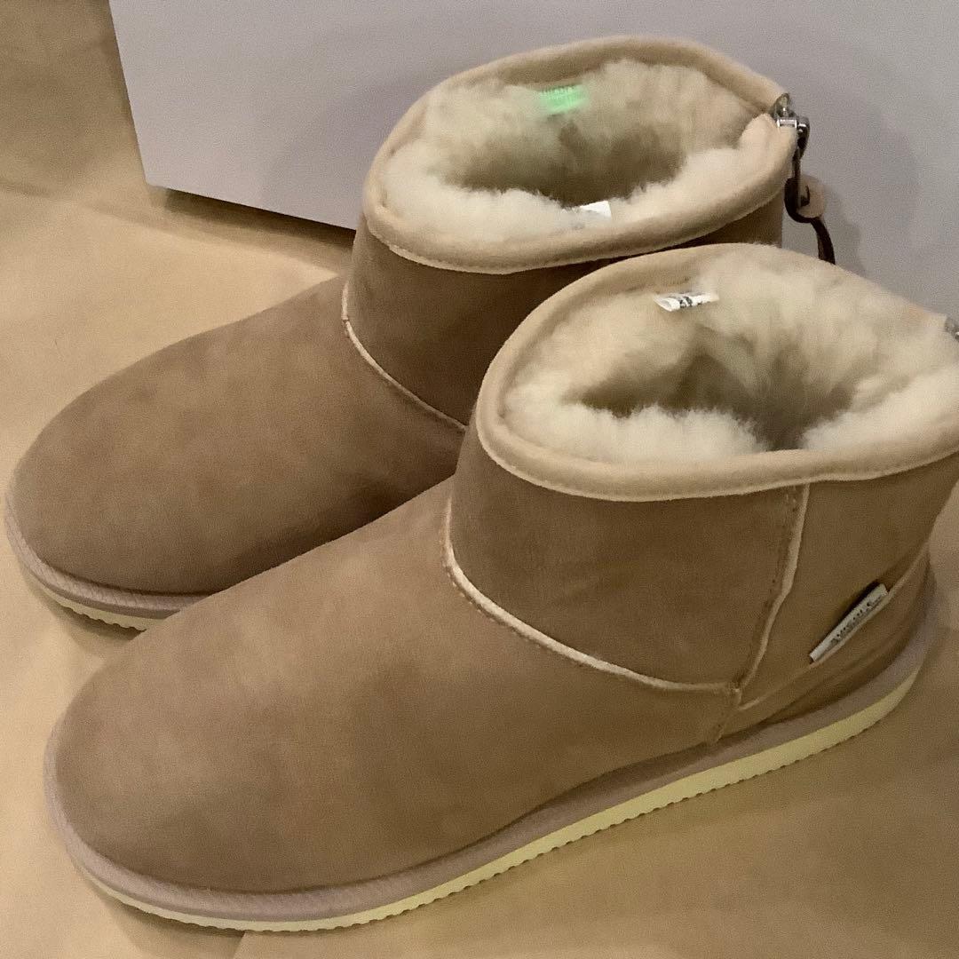 新品 未使用 スイコック ムートン ブーツ 23 cm US5 ショートブーツ