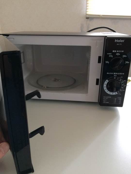 電子レンジと冷蔵庫のセット