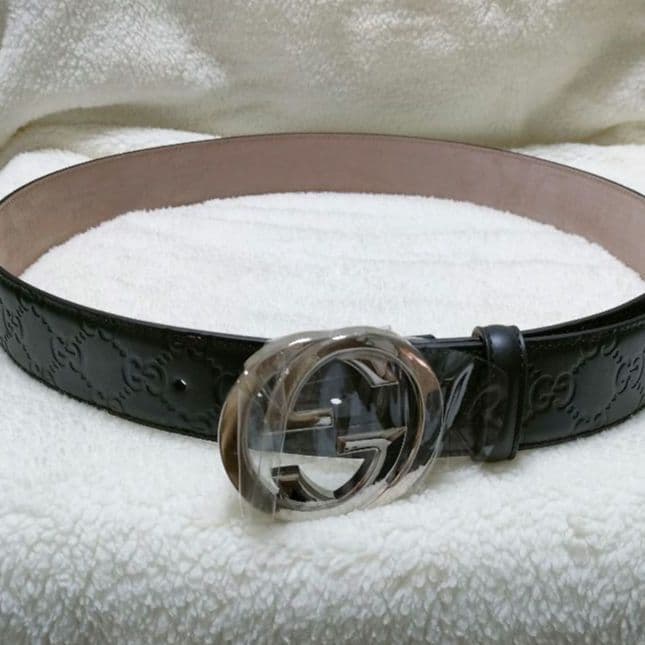 グッチ GUCCI ベルト GG グッチシマ インターロッキングG 黒