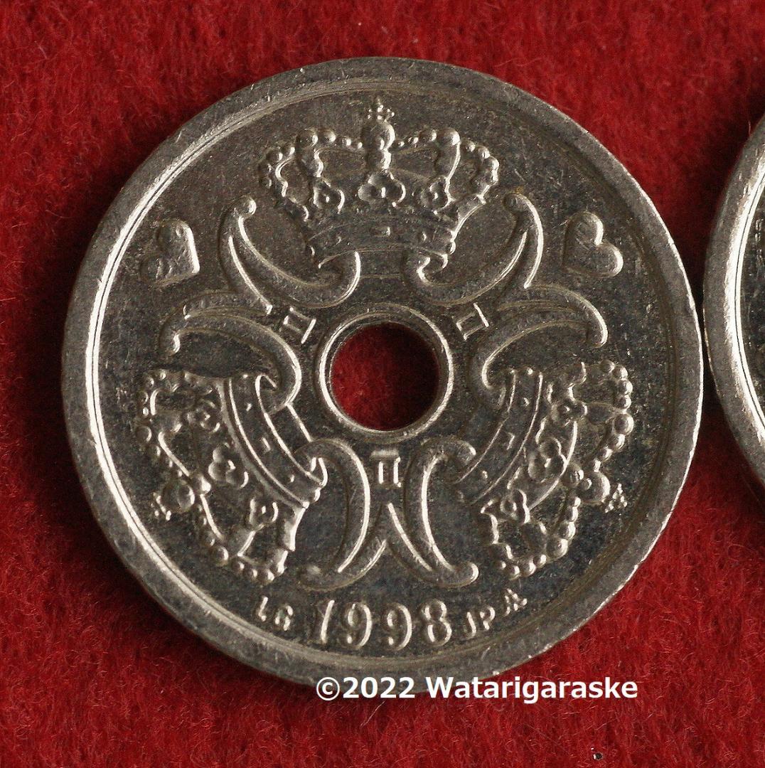 〒★デンマーク1クローネｘ100枚★1992-95年版流通品★