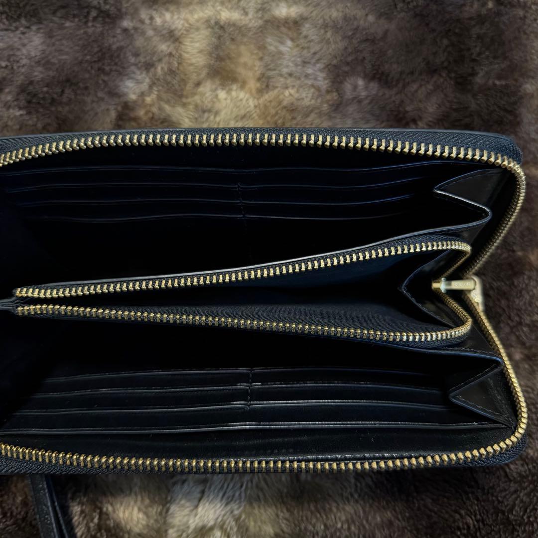 【極美品】定価39960円COACH ブラック ブラウン レザー 長財布