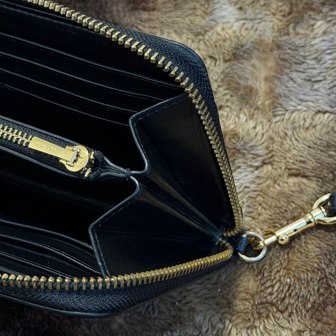 【極美品】定価39960円COACH ブラック ブラウン レザー 長財布