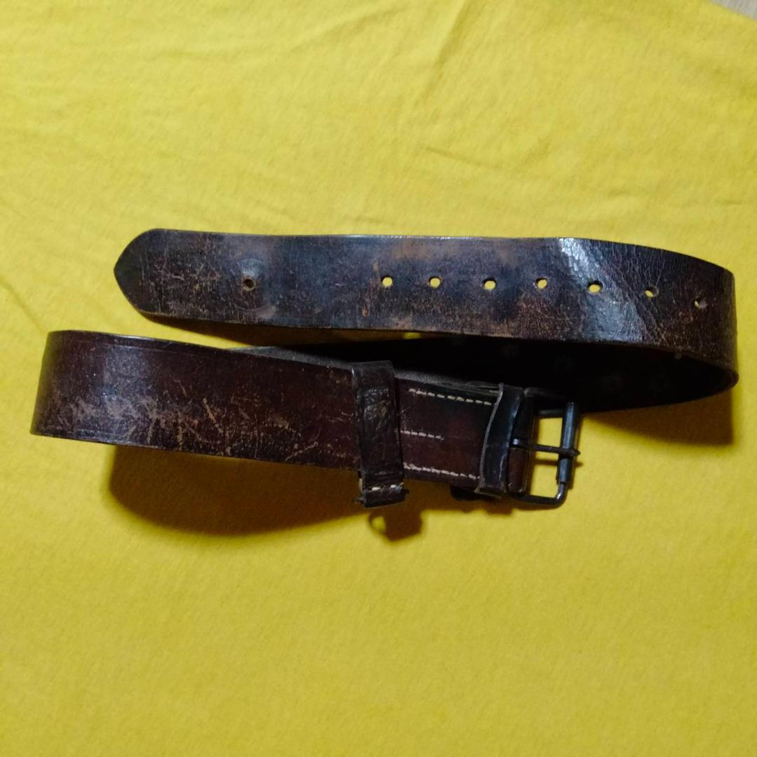 50s 40s 30s アメリカ軍 ミリタリー　レザーベルト　ヴィンテージ