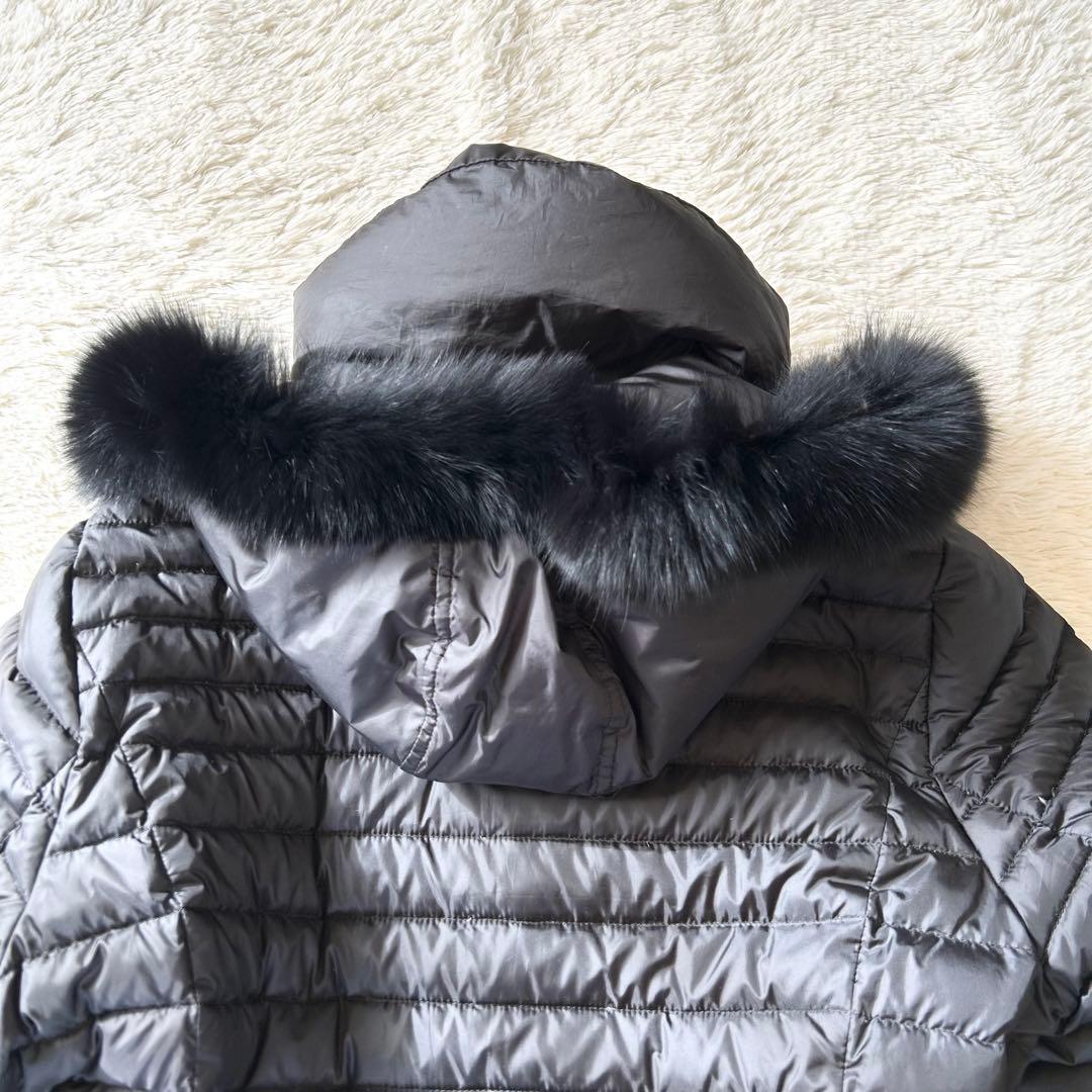 BALMAIN ダウンコート ブルーフォックスファー ダウン95% ブラック