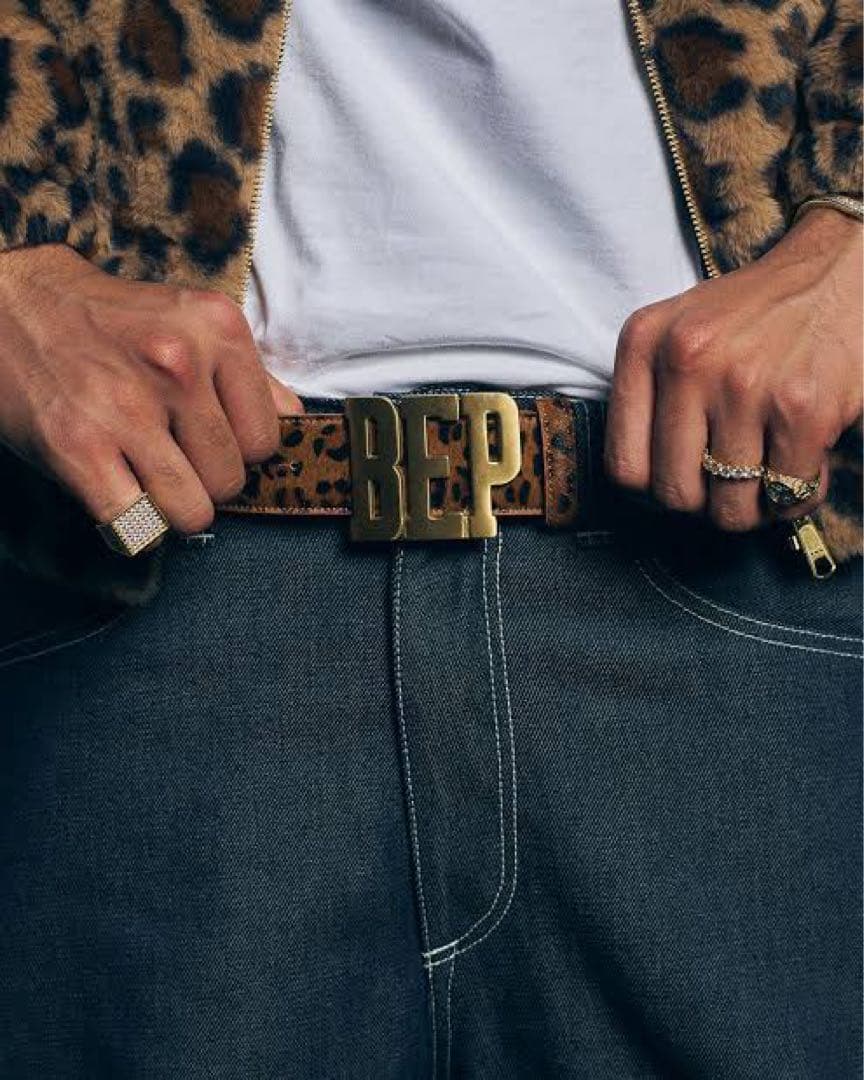 BLACKEYEPATCH ヒョウ柄レザーベルト