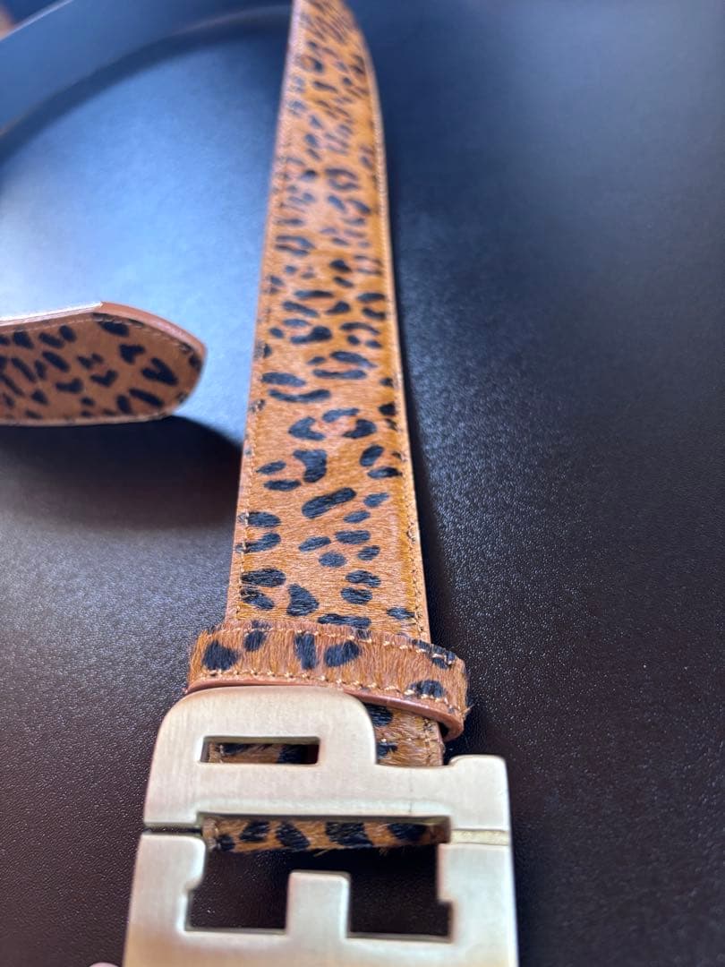 BLACKEYEPATCH ヒョウ柄レザーベルト
