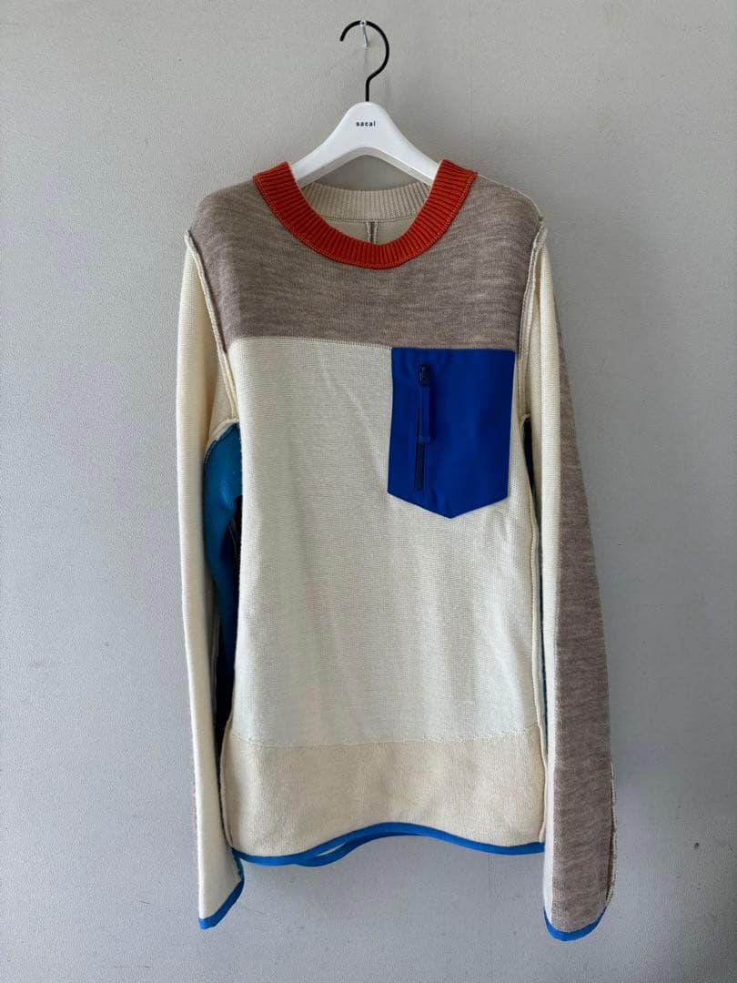 sacai 20aw ウールニットプルオーバー 02371M