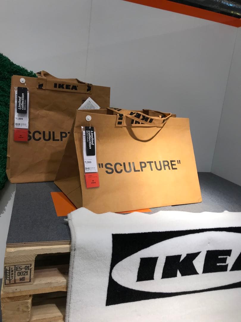 【特別価格】IKEA off-white VIRGIL MARKERAD ラグ