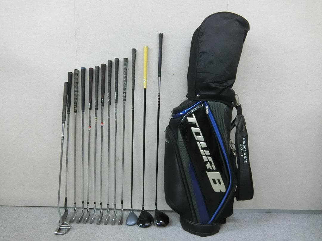 b714 初心者歓迎 メーカー色々 レフティメンズゴルフクラブ１３本セット