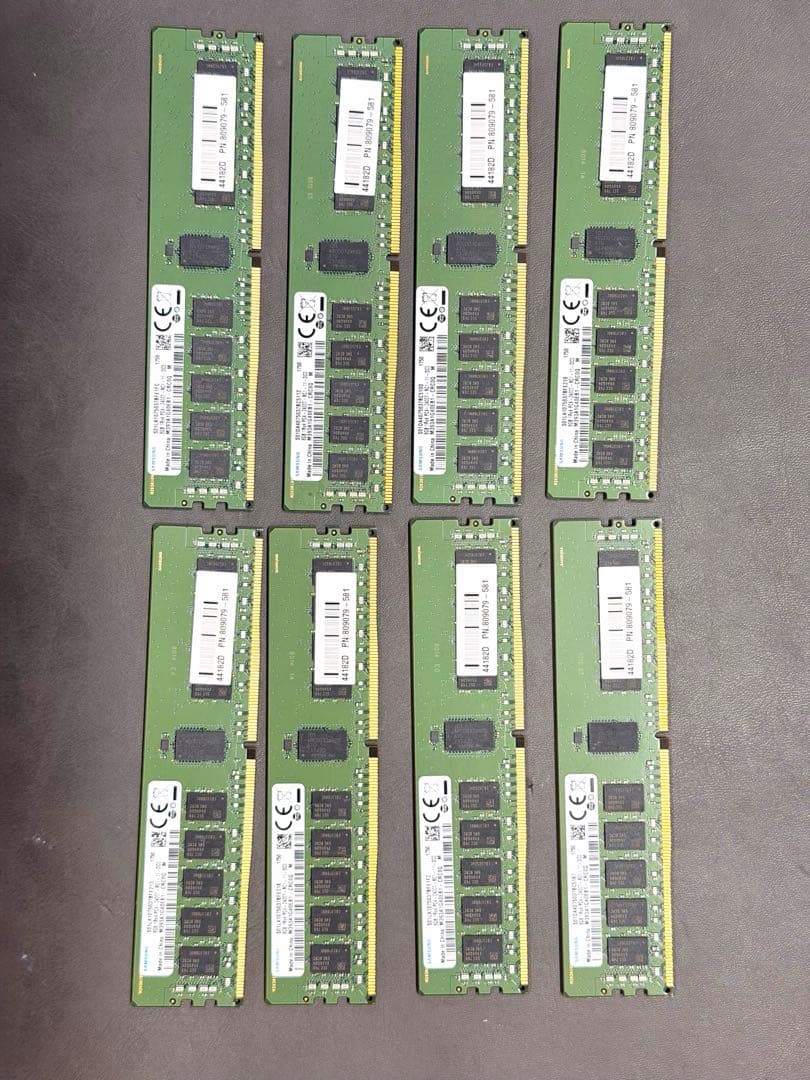 Samsung 8GB DDR4-2400 ECCメモリ8枚セット64GB