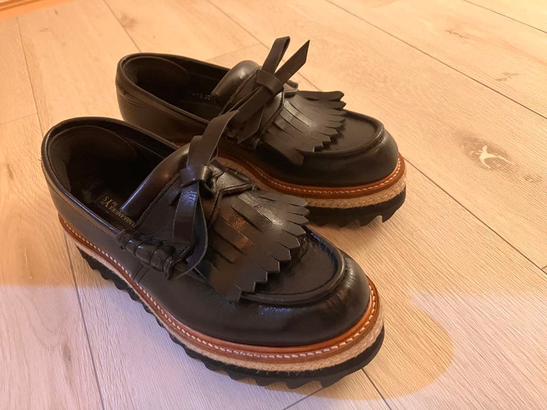 Y's KAYO NAKAMURA ブラックレザー ローファー ヨウジヤマモト