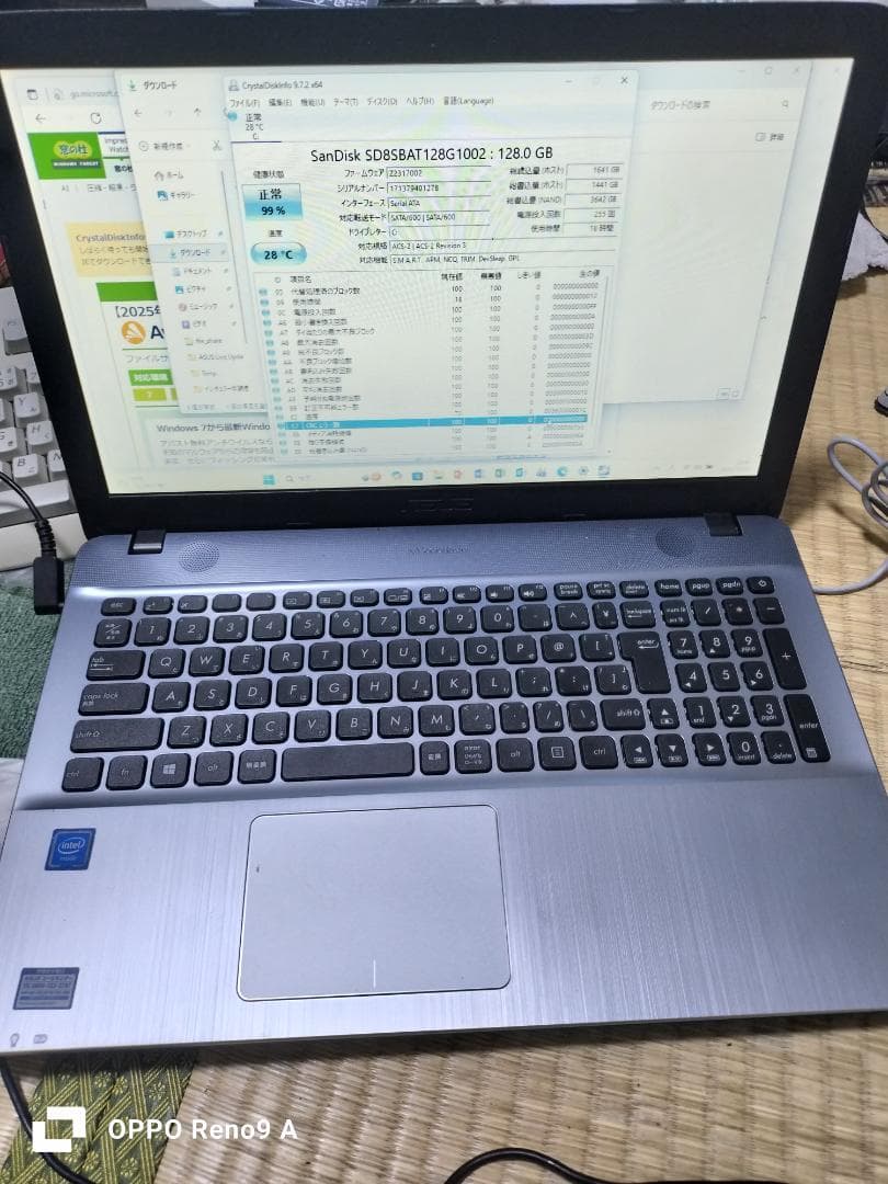 windows11　ノートパソコン　ASUS　SSD　office有