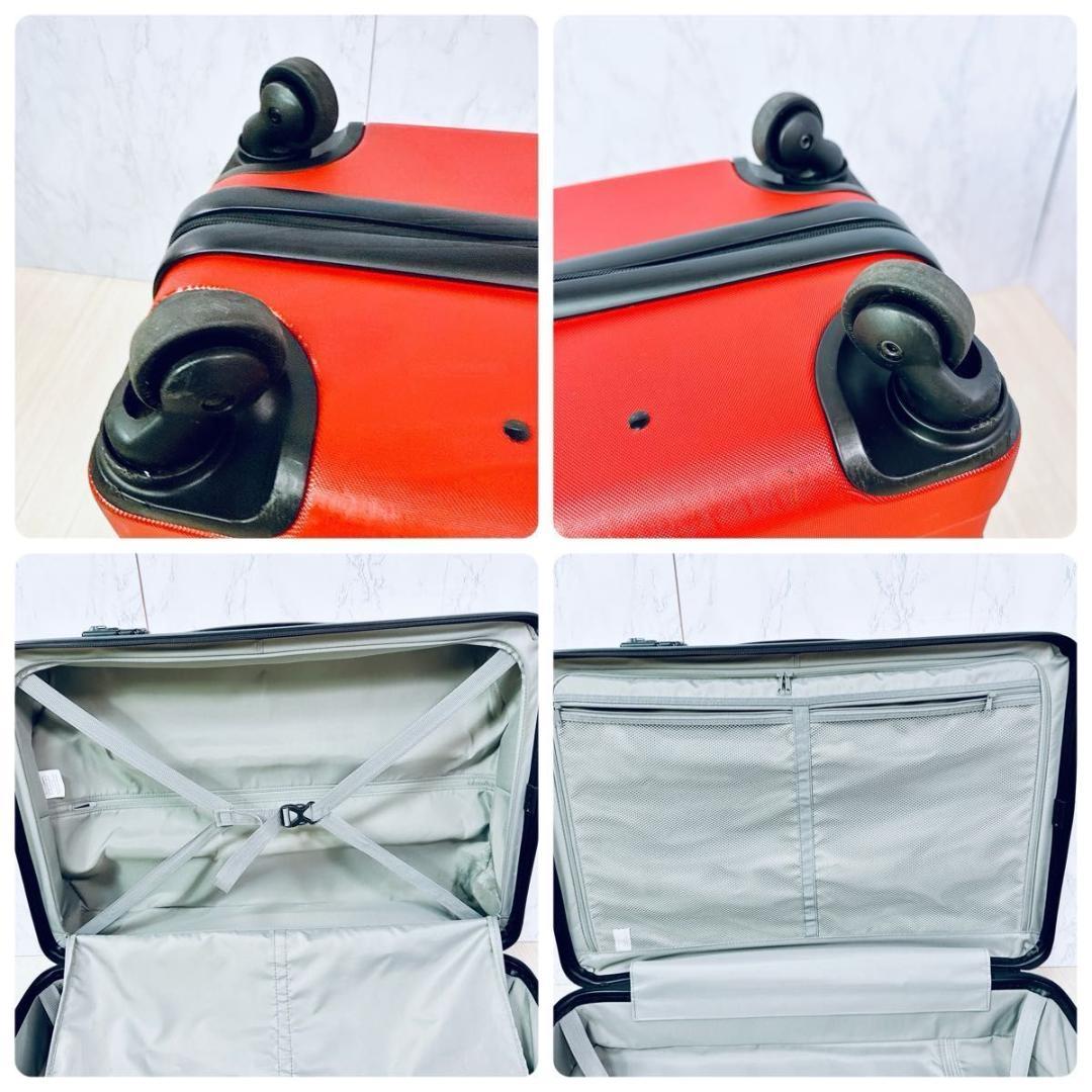 無印良品 スーツケース 赤 MUJI TSAロック 4輪 75L 廃盤 軽量