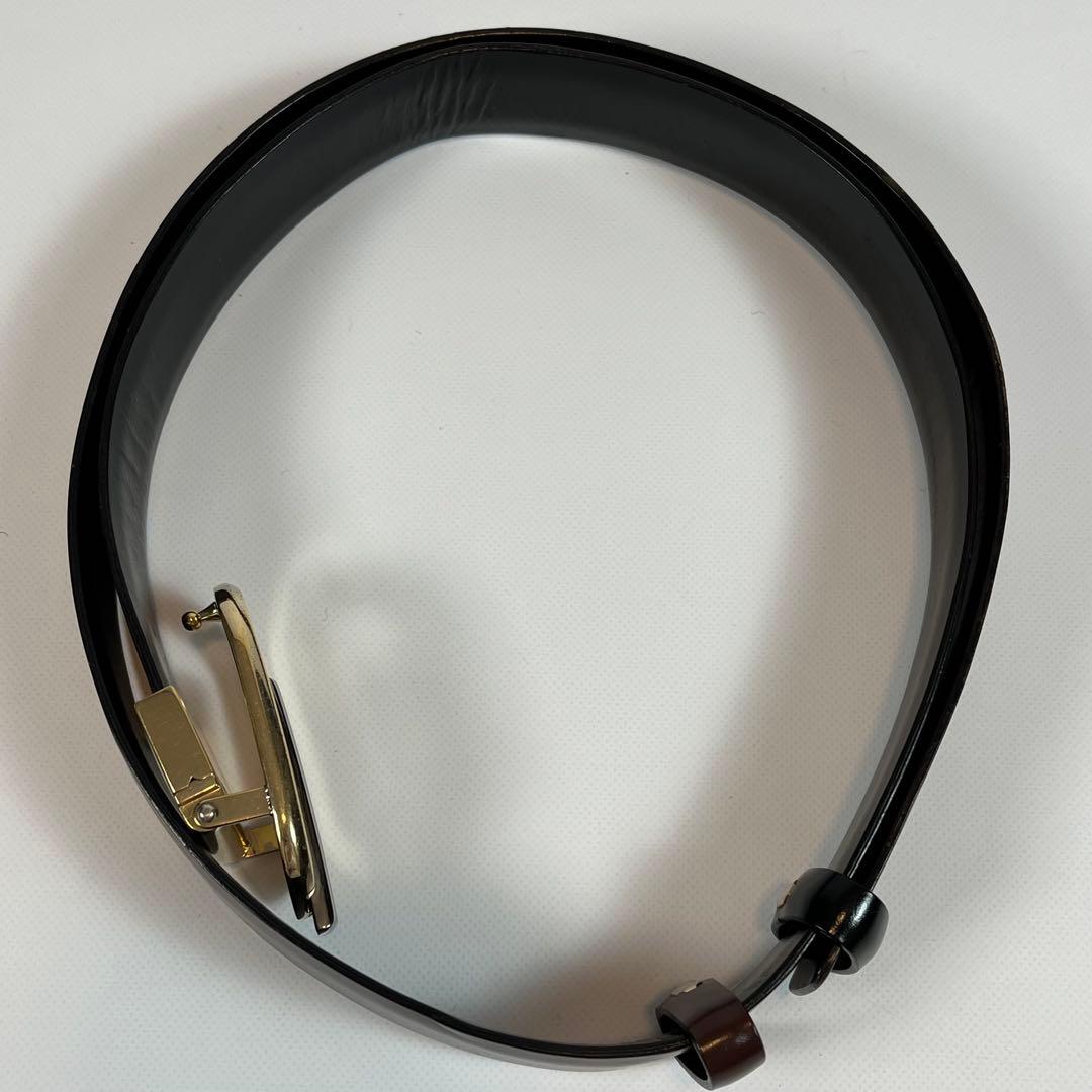 美品　GUCCI ベルト　リバーシブルレザー　Gバックル　ブラック　ブラウン