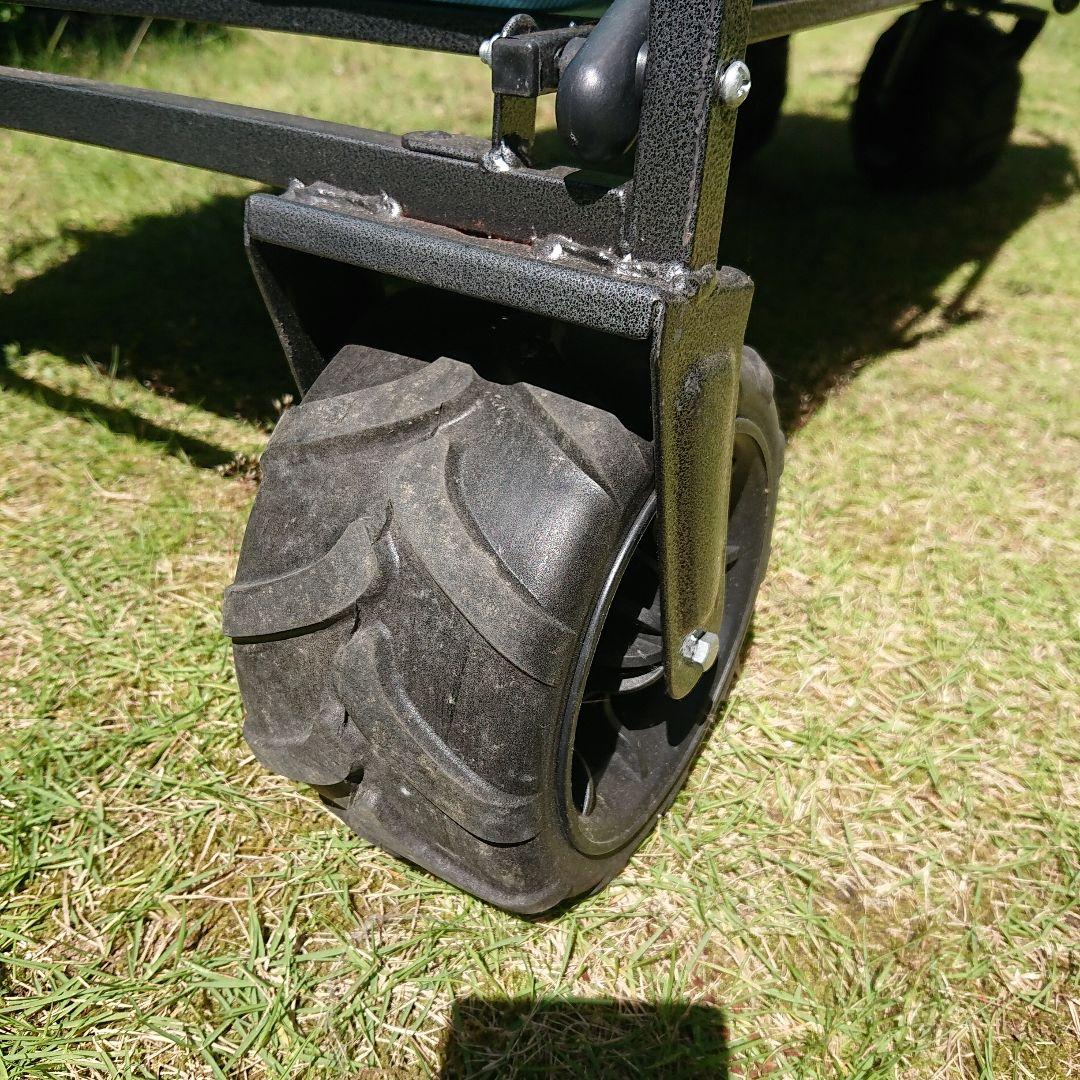 大型折りたたみキャリーカート 水色 オプション アルミロールテーブル付き