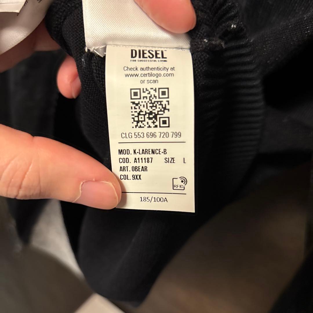 DIESEL ブラック ニット・セーター