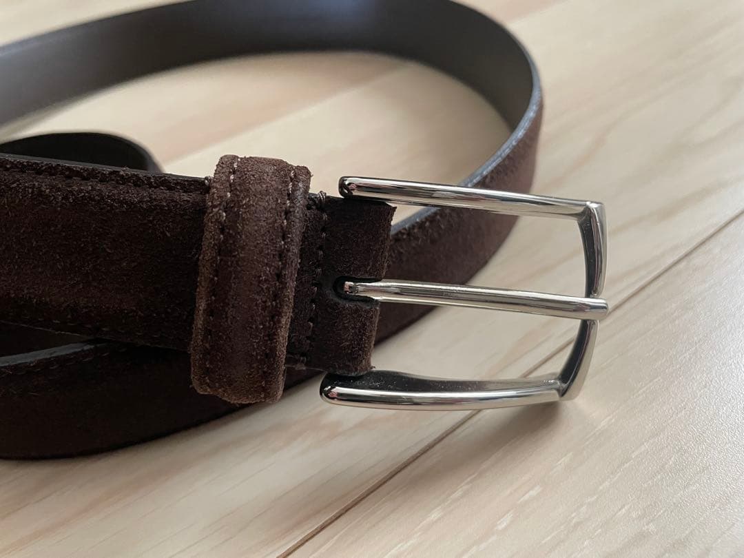 アンダーソンズ ダークブラウン スエード レザーベルト