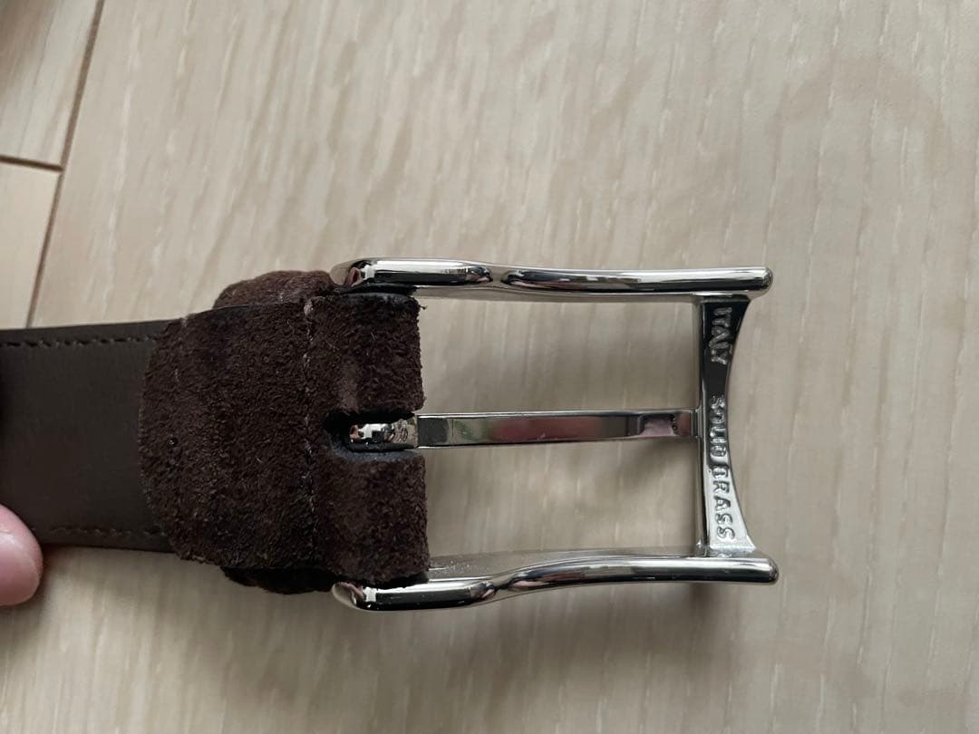 アンダーソンズ ダークブラウン スエード レザーベルト