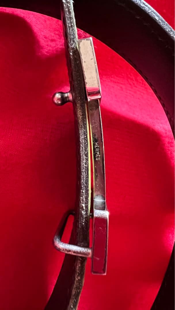 UESD エルメス　黄緑❌茶色　ベルト　エルメス HERMES コンスタンス