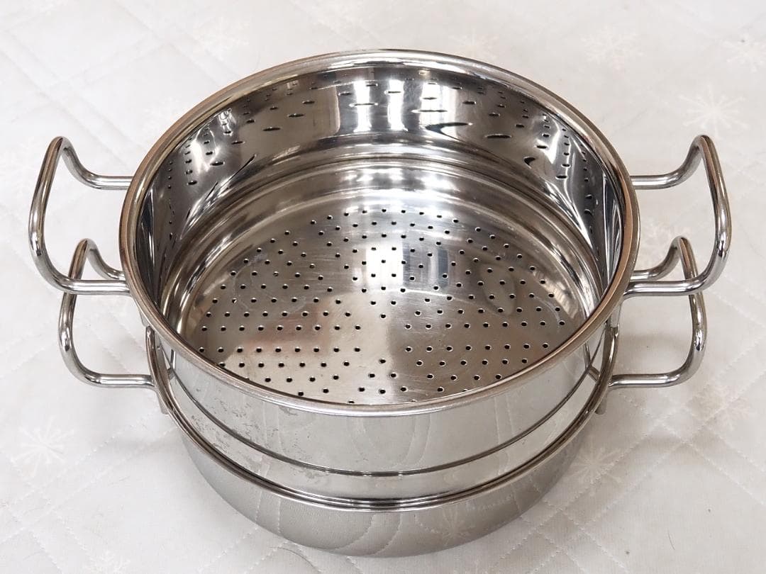 宮崎製作所ジオプロダクト 蒸し器ステンレス鍋 　25cm　3.4ｌ