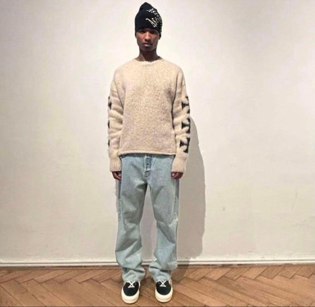 ASKYURSELF アスクユアセルフ BRUSHED CROSS KNIT