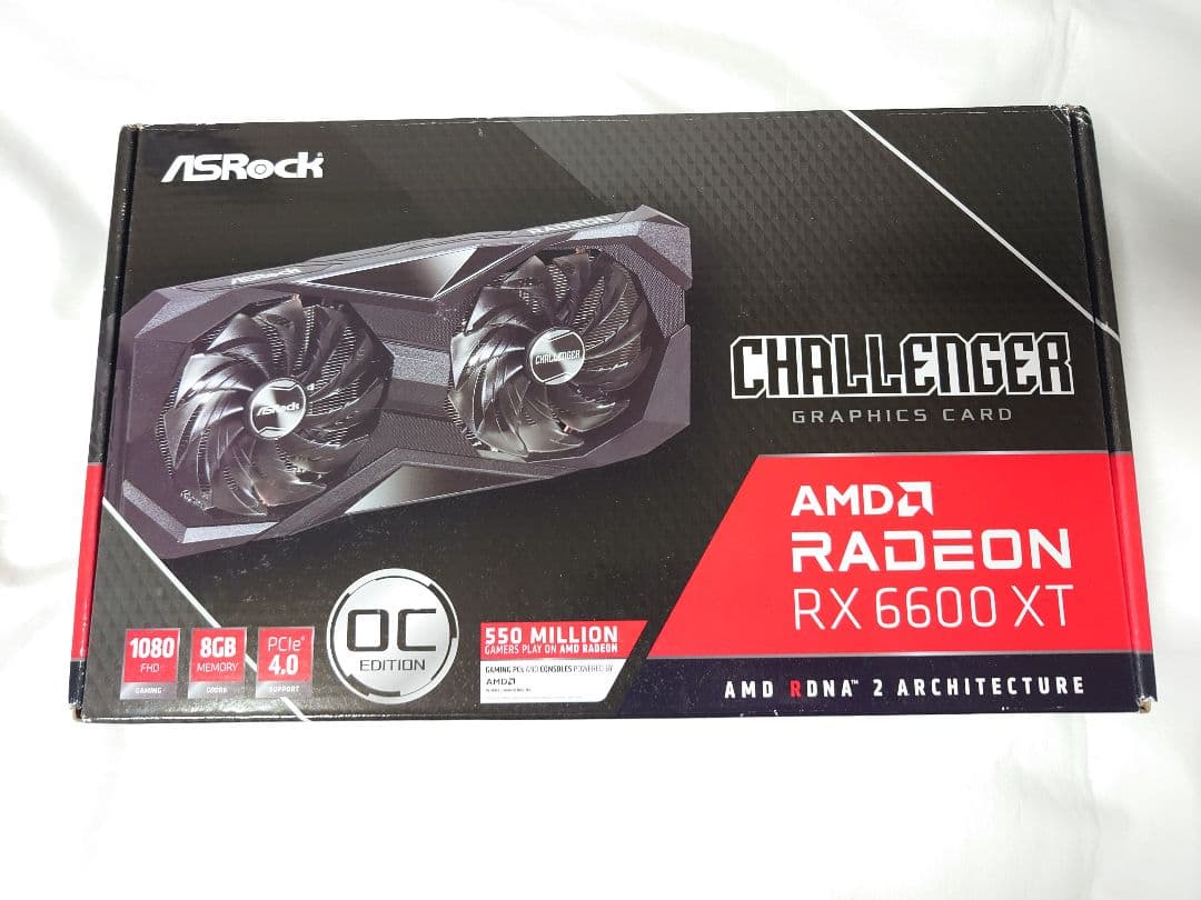 グラフィックボード・グラボ・ビデオカード ASRock Challenger Radeon RX 6600 XT 8GB