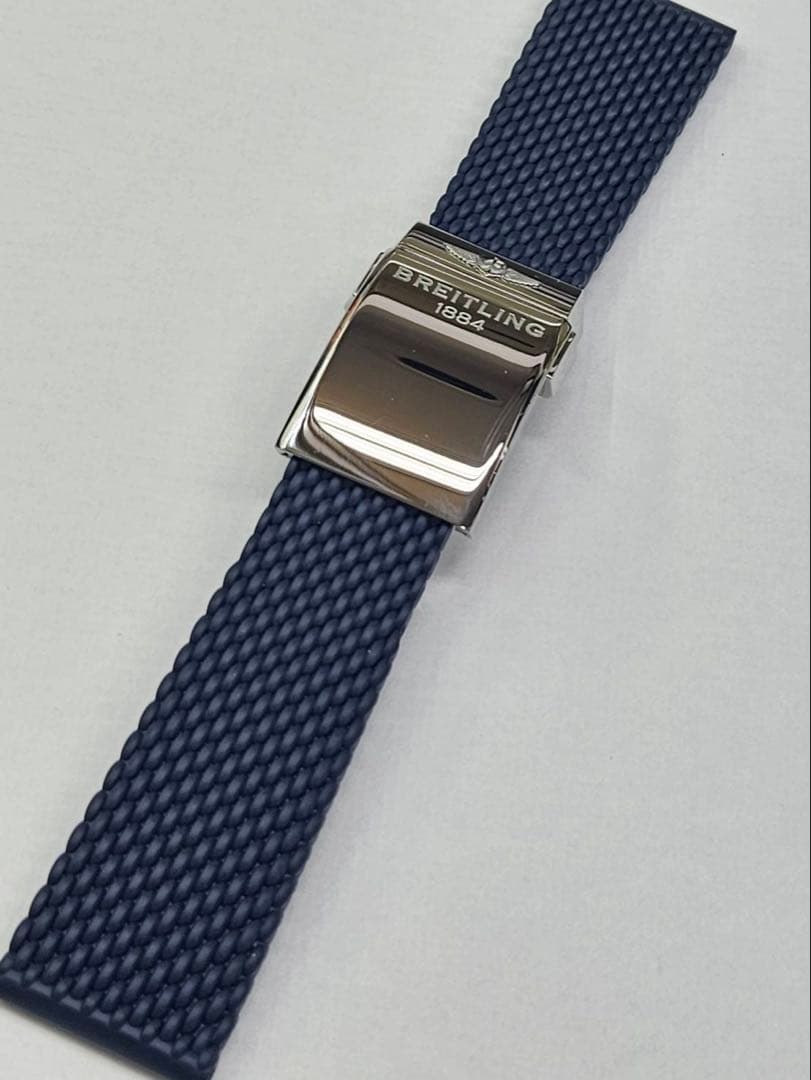 佐藤誠也 ブライトリング 純正品 ネイビー ラバーベルト 時計 24-20