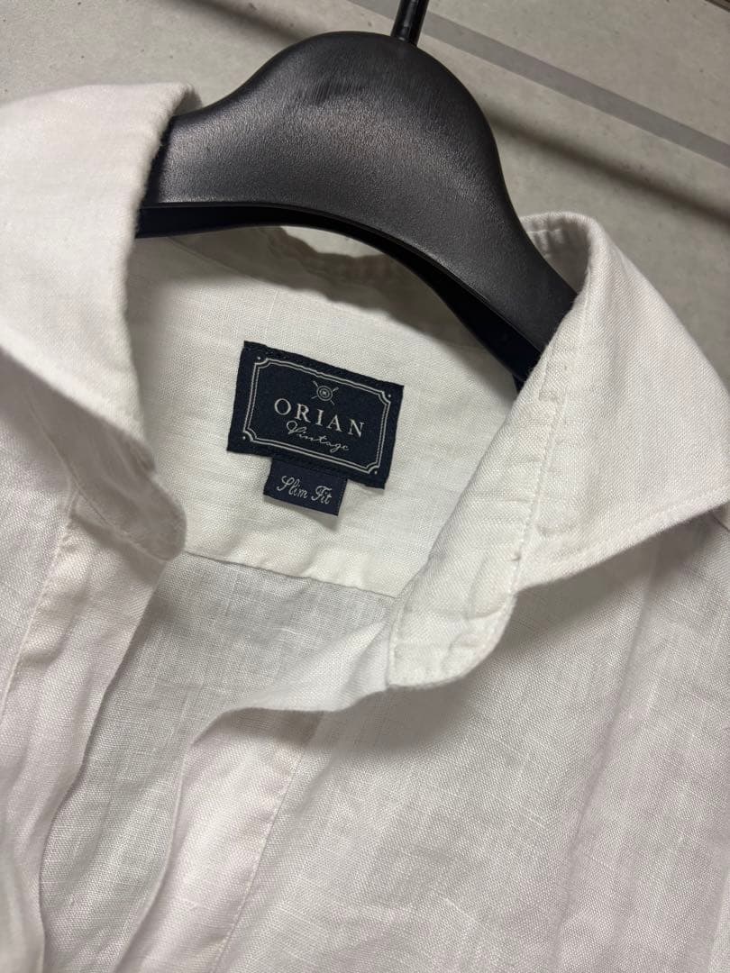 ORIAN / リネン プルオーバーシャツ M麻100% BEAMS Fイタリア