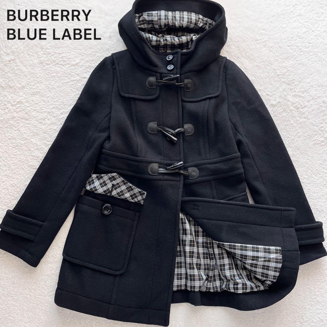 美品✨BURBERRY ブルーレーベル ダッフルコート チェック　ホースロゴ