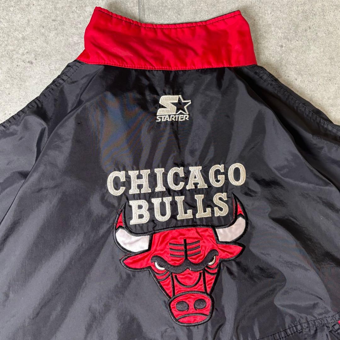 STARTER　ナイロンジャケット　90s　NBA　シカゴ・ブルズ　ハーフジップ