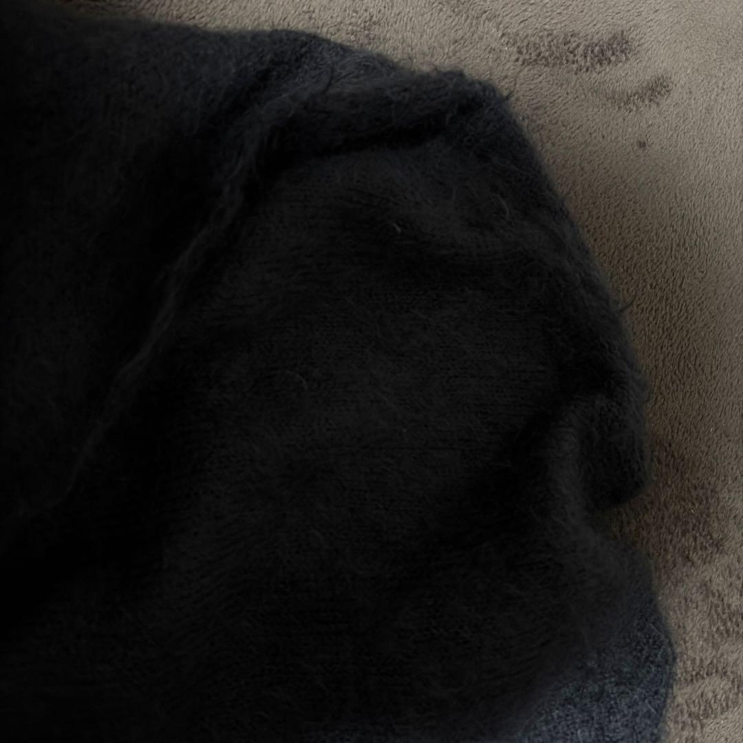 AURALEE BRUSHED SUPER KID MOHAIR KNIT 黒3